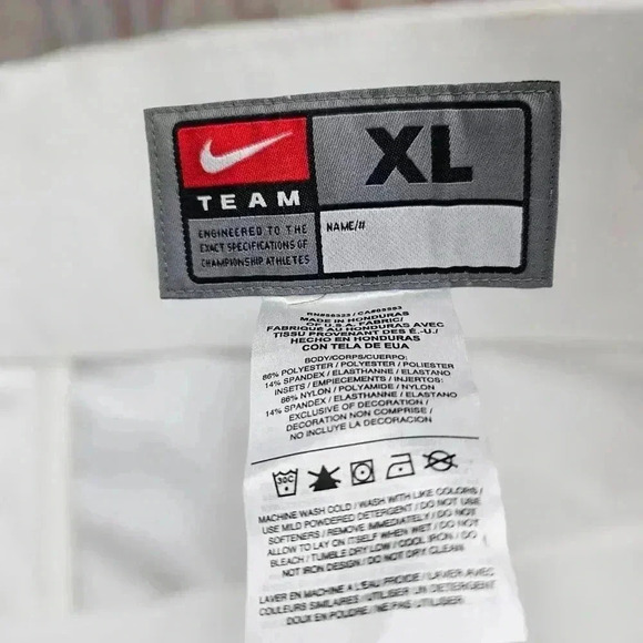 COPY - Nike Men's Open Field Football Pants White/Scarlet Red #615745/109 NWT XL - Picture 7 of 9